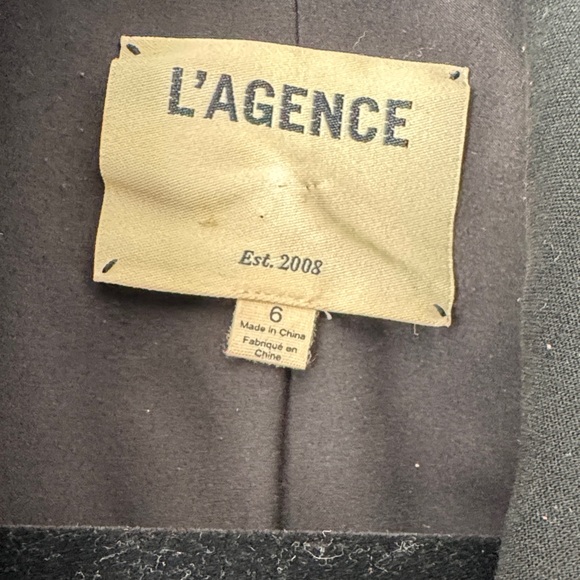 L'AGENCE Black Blazer with Gold Buttons - Picture 2 of 3